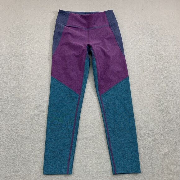 Outdoor Voices Womens Pants Small Leggings Stretch 23" Inseam Color Block - Picture 1 of 13